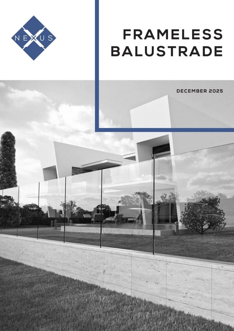 NEXUS Frameless Balustrade Catalogue Cover